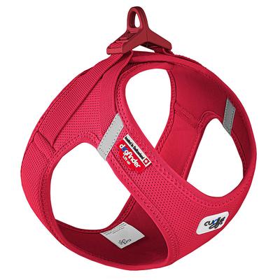 Harnais Curli Vest Clasp Air-Mesh rouge pour chien - taille XS : tour de poitrail 33,9 - 38,2 cm