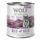 Lot Wolf of Wilderness Free Range 24 x 800 g pour chien Senior Wild Hills - canard, veau élevés en liberté