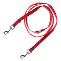 Lot : collier + laisse Hunter Vario Basic, rouge pour chien - collier taille M : tour de cou 40-55 cm + laisse L 200 x l 2 cm