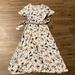 Anthropologie Dresses | Anthropologie See U Soon White Floral Short Sleeve Dress S | Color: Blue/White | Size: S