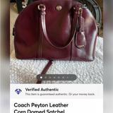 Coach Bags | Coach Peyton Leather Cora Domed Satchel Good Condition | Color: Red | Size: Os