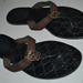 Gucci Shoes | Gucci Strap Gg Thong T-Strap Green & Red Silver Sandals Sandal Size 8 | Color: Black | Size: 8