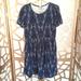 Lularoe Dresses | Nwot Lularoe Amelia Dress Indigo Ikat Dress | Color: Blue/White | Size: 2x