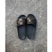 Gucci Shoes | Gucci Women's Rubber Gg Slide Sandal (Black) | Color: Black/Gray | Size: 8