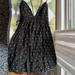 Free People Dresses | Free People- Black Dress Golden Dots | Color: Black/Gold | Size: S