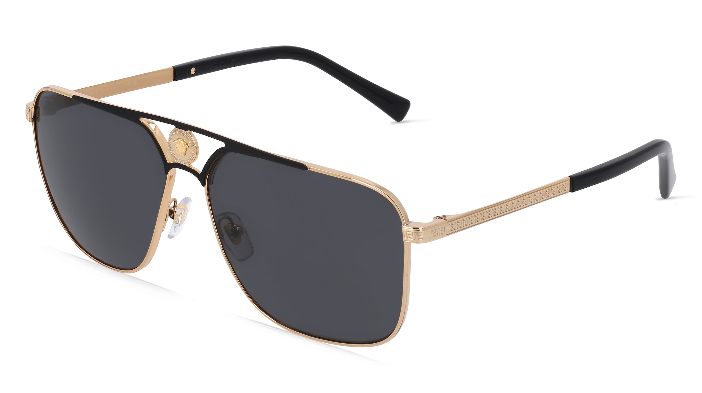 Versace VE2238 Herren-Sonnenbrille Vollrand Quadratisch Metall-Gestell, gold