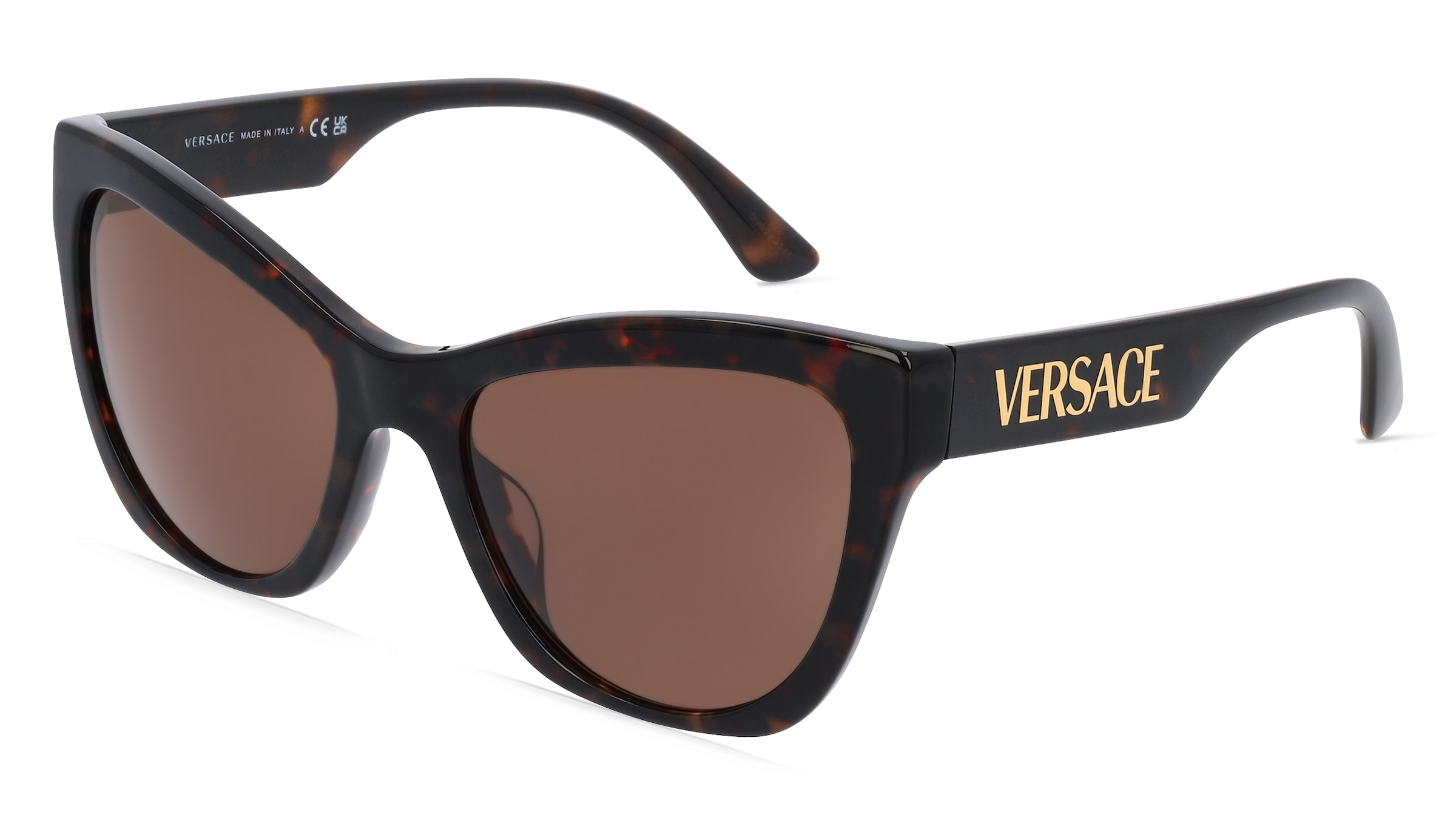 Versace VE4417U Damen-Sonnenbrille Vollrand Butterfly Acetat-Gestell, braun