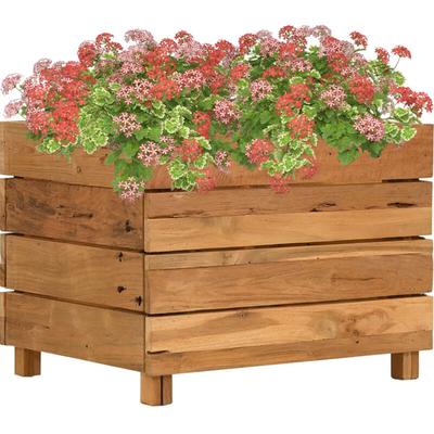 Vidaxl - Hochbeet 50x40x38 cm Teak Altholz und Stahl