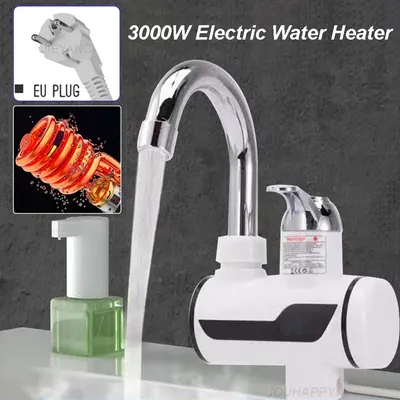 Robinet chauffe-eau électrique instantané 3000W affichage de la température eau froide pour la