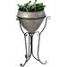 Silver Galvanized Metal Beverage Cooler Tub with Liner and Stand