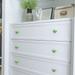 Ceramic Knobs Drawer Round Shape Handle Cupboard Wardrobe Dresser 8pcs - Green