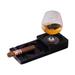 Bey-Berk Genuine Marble Cigar Coaster & Ashtray in Black | 1.5 H x 4.25 W x 10 D in | Wayfair C325