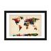 iCanvas 'Map of The World (Abstract Painting)' by Michael Tompsett Painting Print on Canvas Paper in Black/Brown/White | 16 H x 24 W in | Wayfair