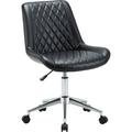 Lorell Low Back Faux Leather Task Chair Upholstered in Brown/Gray | 33.9 H x 23.9 W x 25.8 D in | Wayfair LYSCH304BNBK