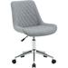 Lorell Low Back Fabric Task Chair Upholstered in Gray | 33.9 H x 23.9 W x 25.8 D in | Wayfair LYSCH304FNGY