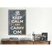 Winston Porter Keep Calm & Carry Om Textual Art on Canvas in Gray/White | 12 H x 8 W x 1 D in | Wayfair 761A974ABE4145159523DB517C82DB0F