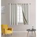 Eider & Ivory™ Allouette Linen Solid Max Blackout Thermal Grommet Curtain Panels Linen in White | 96 H x 52 W in | Wayfair