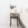 Signature Design by Ashley Neilsville One Drawer Wood Nightstand Wood/Metal in White | Wayfair EB2320-291