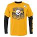 Preschool Gold/Black Pittsburgh Steelers Game Day T-Shirt Combo Set