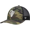 Men's '47 Camo/Black Los Angeles Rams Trucker Adjustable Hat