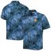 Men's Tommy Bahama Navy Syracuse Orange Coast Luminescent Fronds IslandZone Button-Up Camp Shirt
