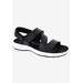 Extra Wide Width Women's Drew Olympia Sandals by Drew in Black (Size 8 1/2 WW)