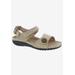 Extra Wide Width Women's Drew Workaroud Sandals by Drew in Natural Fabric (Size 9 WW)