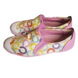 Coach Shoes | Coach Beale Pink Multicolor C Logo Monogram Slip On Sneaker Women's Size 7 B | Color: Pink/Yellow | Size: 7