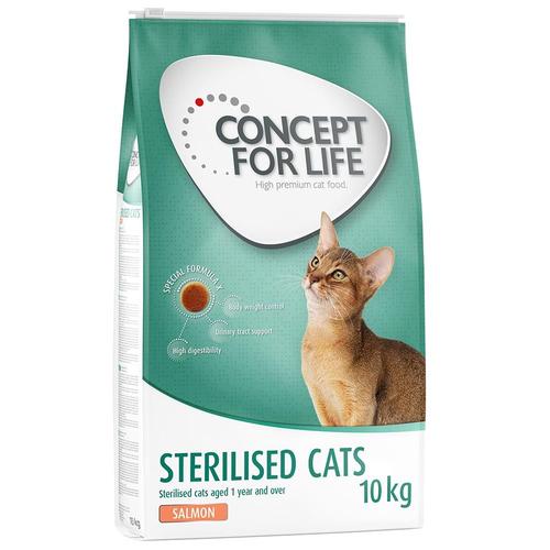 2x10kg Sterilised Cats Lachs Concept for Life Katzenfutter trocken