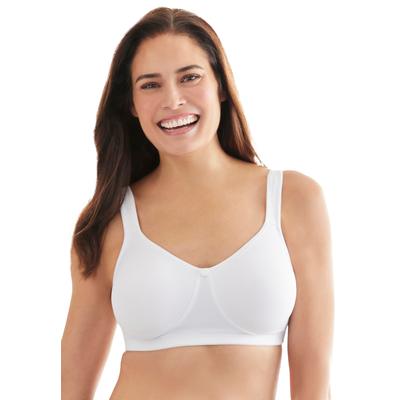 Plus Size Women's Wireless Microfiber T-Shirt Bra by Comfort Choice in White (Size 40 B)