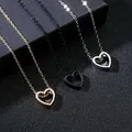 Colliers ajourés en forme de cœur pour femmes pendentif Simple à la mode cadeau de saint valentin