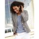 Jackenblazer INSPIRATIONEN "Blazer" Gr. 42, grau (taupe) Damen Blazer