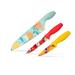 Dura Living 3-Piece Citrus Kitchen Knife Set - Nonstick Cooking Knives With Matching Sheaths