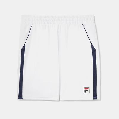 Fila Heritage Essentials Knit Short Men's Tennis Apparel White/Fila Navy/Fila Red