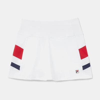 Fila Heritage Essentials Flirty Skort Women's Tennis Apparel White/Crimson/Fila Navy