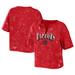 "Women's WEAR by Erin Andrews Red Toronto Raptors Bleach Splatter Notch Neck T-Shirt"