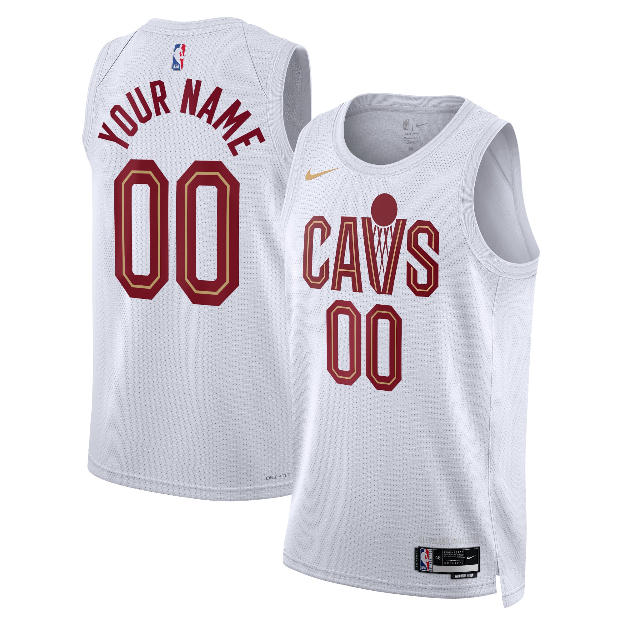 Maillot Nike Association Swingman des Cleveland Cavaliers - Personnalisé - Unisexe - Homme Taille: XL