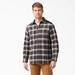 Dickies Men's Heavyweight Brawny Flannel Shirt - Chocolate Brown Plaid Size 2Xl (WL901)