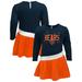 Girls Infant Navy/Orange Chicago Bears Heart to Jersey Tri-Blend Dress