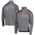 Men's adidas Gray Nebraska Huskers AEROREADY Knit Quarter-Snap Jacket