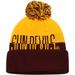 Men's adidas Maroon/Gold Arizona State Sun Devils Colorblock Cuffed Knit Hat with Pom