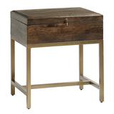 Lenox Storage Side Table - Walnut - Ballard Designs Walnut - Ballard Designs