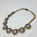 J. Crew Jewelry | J. Crew Crystal Flower Vintage Look Necklace | Color: Gold | Size: Os