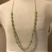 Kate Spade Jewelry | Kate Spade Necklace Long Gold Tone With Green Square Stones | Color: Gold/Green | Size: Os