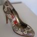 Nine West Shoes | Nine West Rocha Womens Beige Snakeskin Leather Platform Pump Nwt - Size 7m | Color: Brown/Tan | Size: 7