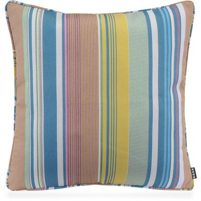 Dekokissen H.O.C.K. "Milane", bunt (blau, rosa, gelb, gestreift), B:50cm H:10cm L:50cm, Polyester, Baumwolle, Dekokissen_Sitzkissen_Kissenhüllen, mit Streifen, Kissenhülle mit Füllung, 1 Stück Image