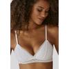 Bralette S.OLIVER "Clarissse", Damen, Gr. 40, N-Gr, weiß, Microtouch, Obermaterial: 93% Polyamid, 7% Elasthan, feminin, sehr schmal, BHs, ohne Bügel aus feiner, floraler Spitze ohne Verschluss und Bügel