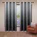 Frifoho Geometric Sheer Thermal Grommet Curtain Panels 84.0 H x 60.0 W in gray/white/brownPolyester in Black | 60" W x 84" L | Wayfair