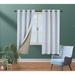 Frifoho Faux Linen Max Blackout Thermal Rod Pocket Curtain Panel Linen in Green/Blue/Brown | 54 H x 52 W in | Wayfair 01NJ6260JP2B54VRE7