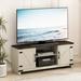 Gracie Oaks Vardan TV Stand for TVs up to 70" Wood in White | 23.82 H x 58.4 W x 15.6 D in | Wayfair F64D28A210104FD1A36DAF6621B45988